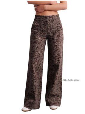 High Waisted Wide Leg Stretch Jeans Cargo Pockets Casual
